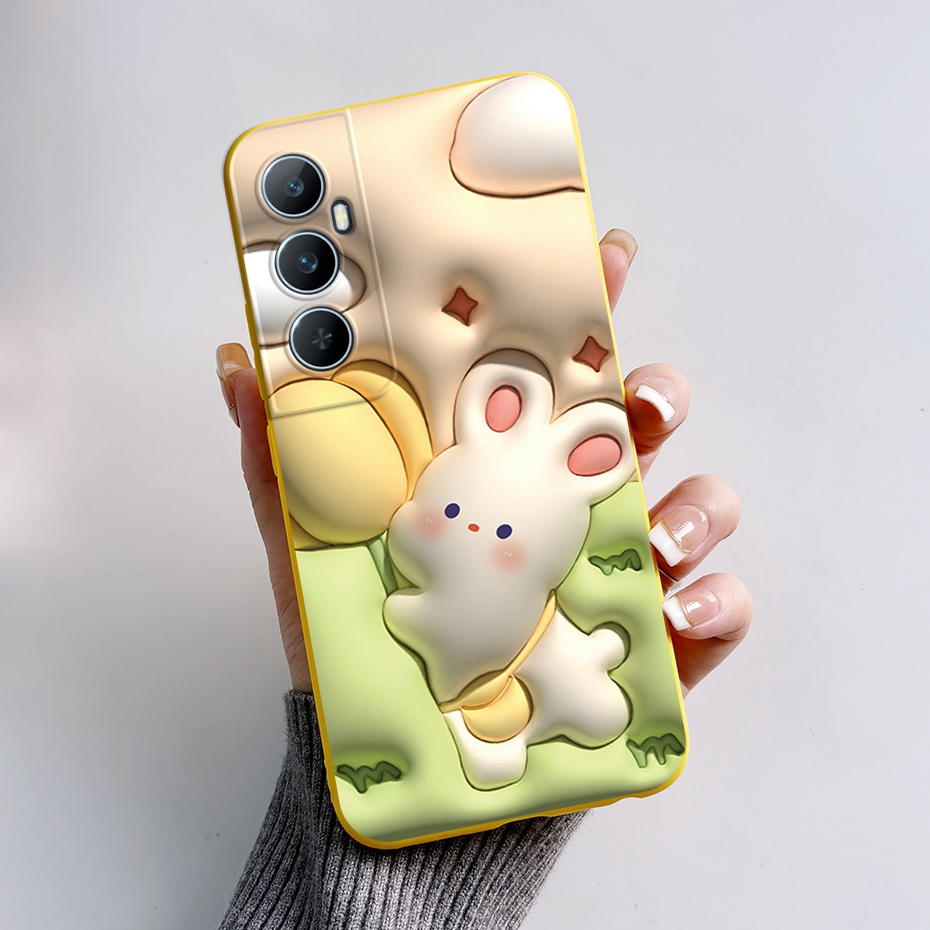 เคสโทรศัพท์มือถือ ซิลิโคนนุ่ม TPU ลายกระต่ายแพนด้าน่ารัก สําหรับ Realme C65 RealmeC65 C 65 4G 2024 RMX3910 - รูปที่ 7