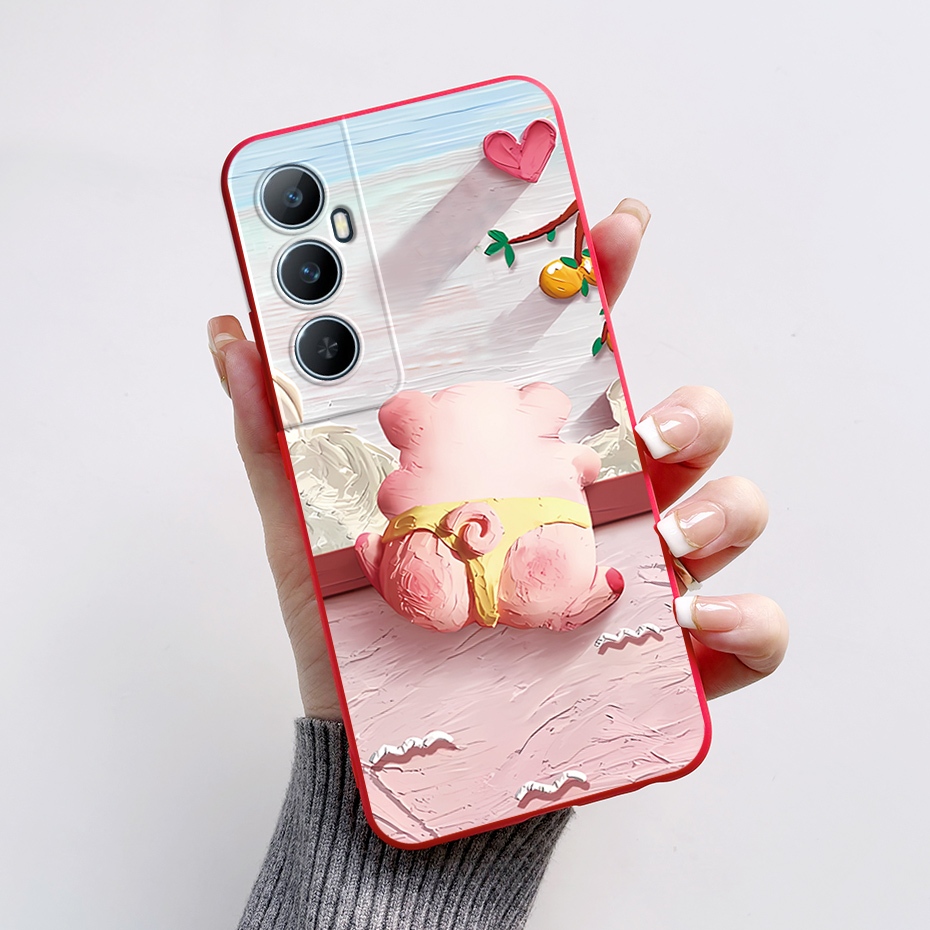 เคสโทรศัพท์มือถือ ซิลิโคนนุ่ม TPU ลายกระต่ายแพนด้าน่ารัก สําหรับ Realme C65 RealmeC65 C 65 4G 2024 RMX3910 - รูปที่ 5