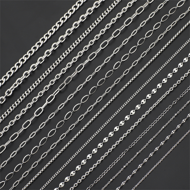 5เมตร โซ่สแตนเลสแท้ (1.2-4mm) โซ่ตัดแบ่ง ไม่ลอกไม่ดำ สำหรับทำสร้อยคอ สร้อยข้อมือ DIY อุปกรณ์เครื่องประดับ