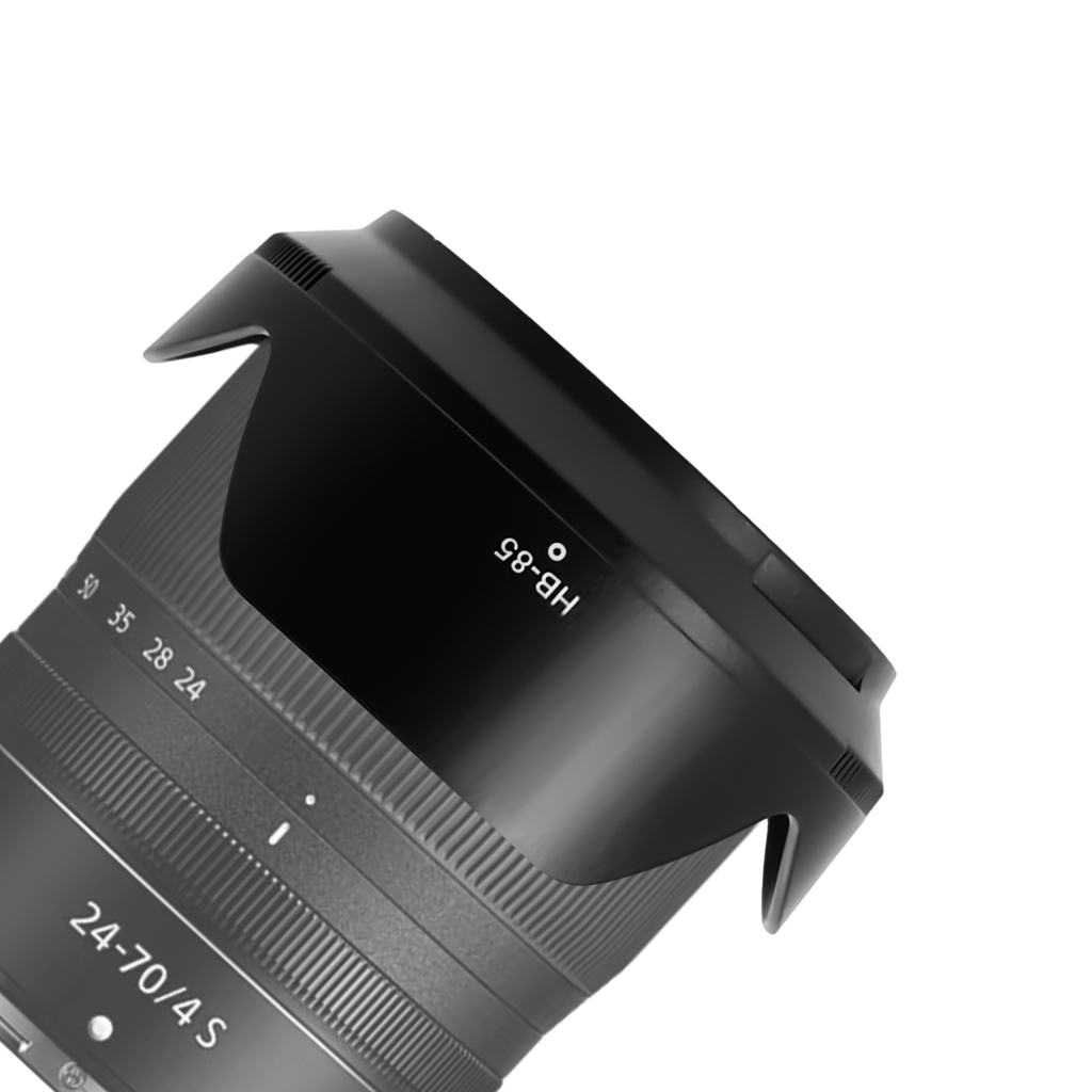 HB-85 เลนส์ฮูด Bayonet เลนส์กล้องสําหรับ Nikon Nikkor Z-24-70mm f 4-S HB-85