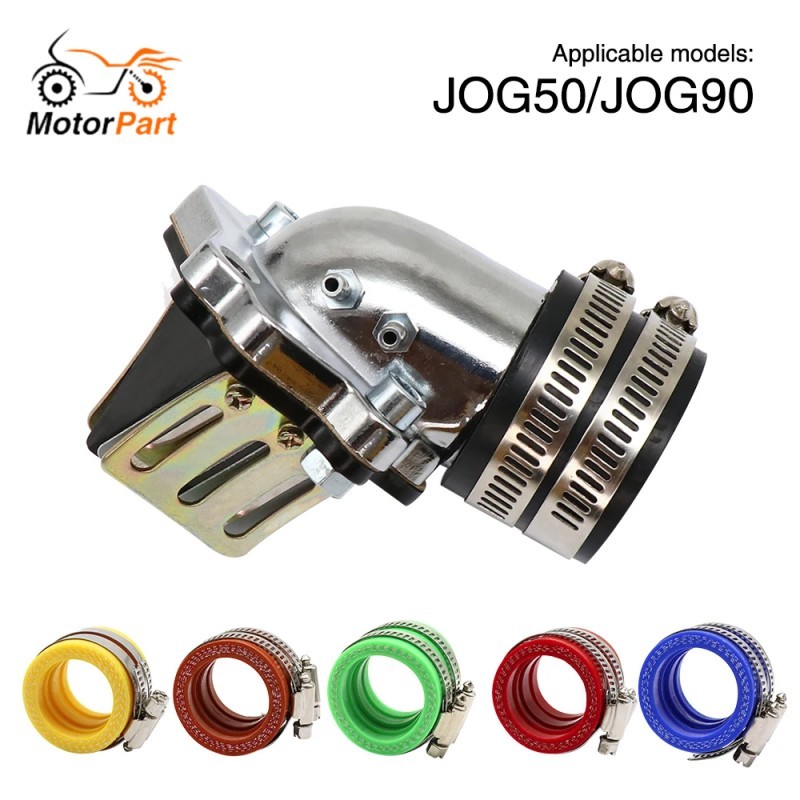 Motoparts SHOP ท่อร่วมไอดี พร้อมฉนวนเชื่อมต่อ 35 มม. สําหรับสกูตเตอร์ Yamaha JOG50 JOG90 Go Kart