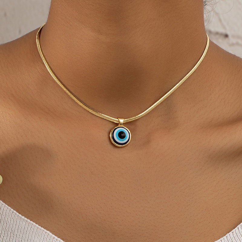 Gmai Blessed Evil Eye สร ้ อยคอผู ้ หญิง Lucky Amulet ป ้ องกันจี ้ Clavicle Chain ของขวัญเครื ่ องประดับ
