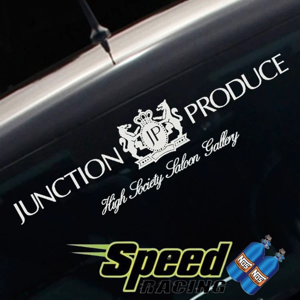 Jdm Junction ผลิตด้านหน้าด้านข้างกระจกแบนเนอร์รูปลอกไวนิลรถสติกเกอร์หน้าต่างอัตโนมัติตกแต่งภายนอกสะท้อนแสง JP สติกเกอร์