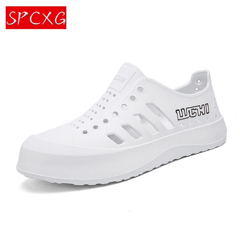 รองเท้าชายหาด พื้นนิ่ม ระบายอากาศได้ดี เหมาะกับเดินชายหาด แฟชั่นฤดูร้อน แบบเรียบง่าย สําหรับคู่รัก