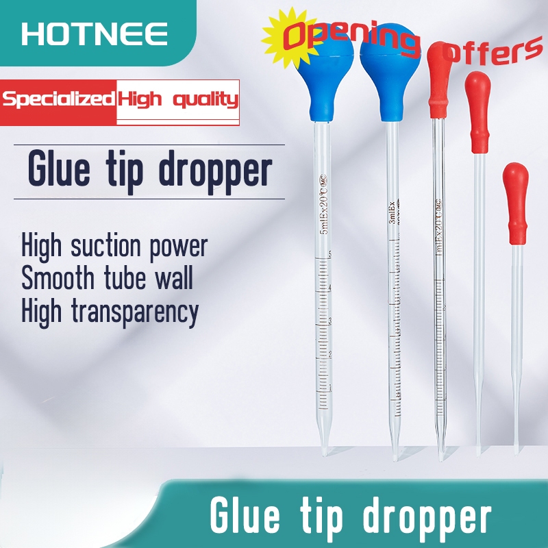 Dropper หลอดแก้ว หลอดหยดสี ดรอปเปอร์ ดอปเปอร์ พร้อมจุกยาง หลอดหยด หยดเล็ก ที่หยดสาร dropper ที่หยดสี