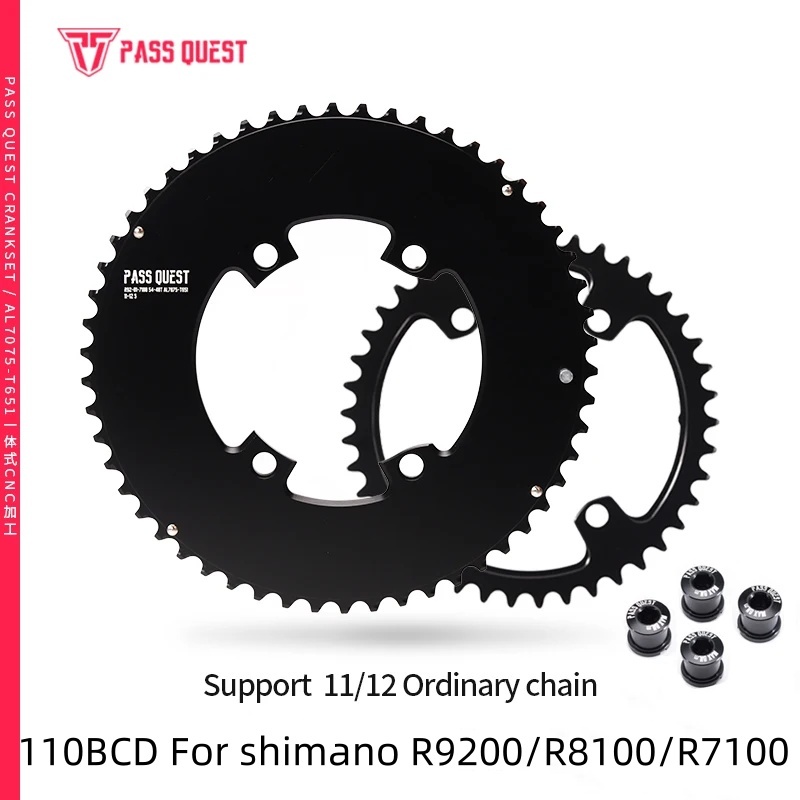 บจานหน้า 2x Shimano Ultegra R8100 DuraAce R9200 105 R7100 110bcd ใบจาน จักรยานเสือหมอบ 11สปีด / 12 สปีด 46T-33T 48T-35T 50T-34T 52T-36T 53T-39T 54T-40T