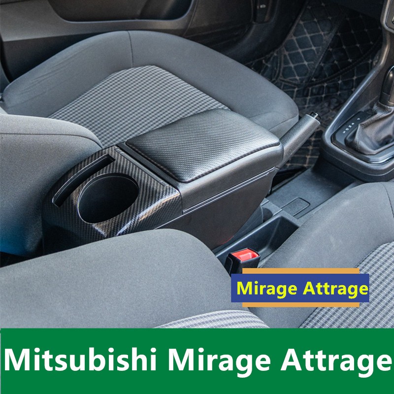 Mitsubishi Mirage Attrage กล่องคอนโซลกลาง ที่วางแขน ปรับได้ ภายในรถยนต์ พร้อมที่ชาร์จ Type-C