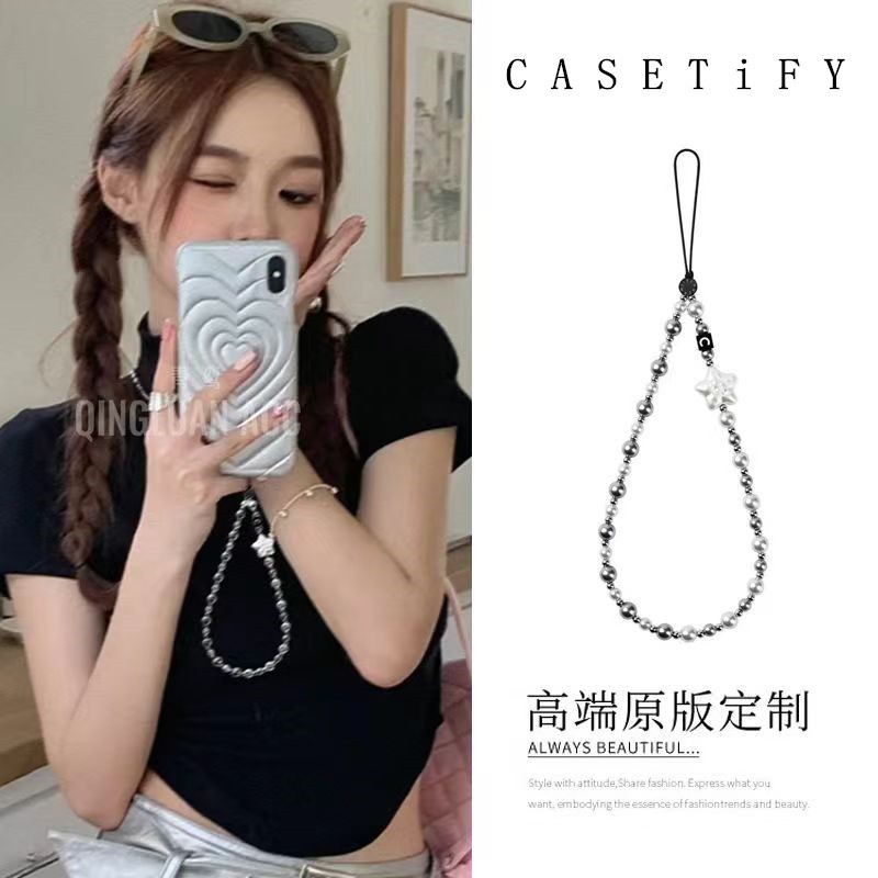 Casetify สายโซ่คล้องโทรศัพท์มือถือ กันตก รูปดาว ขนาดเล็ก อุปกรณ์เสริม สําหรับตกแต่งกล้อง ccd