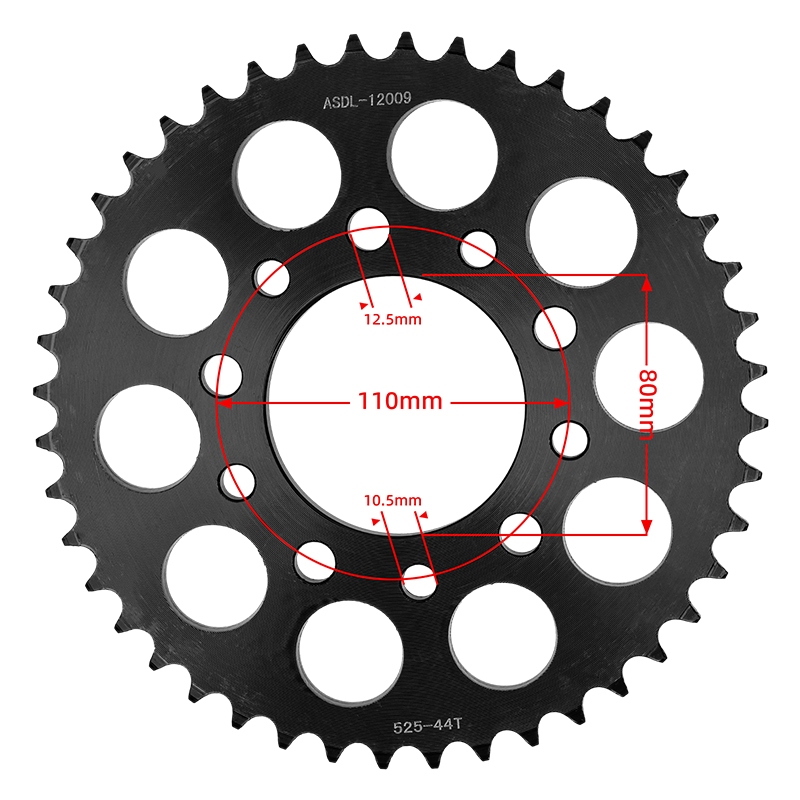 525-44t 45#Steel เฟืองโซ่หลังรถจักรยานยนต์สําหรับ Honda CB400 Super Bol DorNC39	05-16 CBR400 FE,F2E,F2E-YA VLX400 Shadow VT600 CD/CD2 Shadow Deluxe 01-07