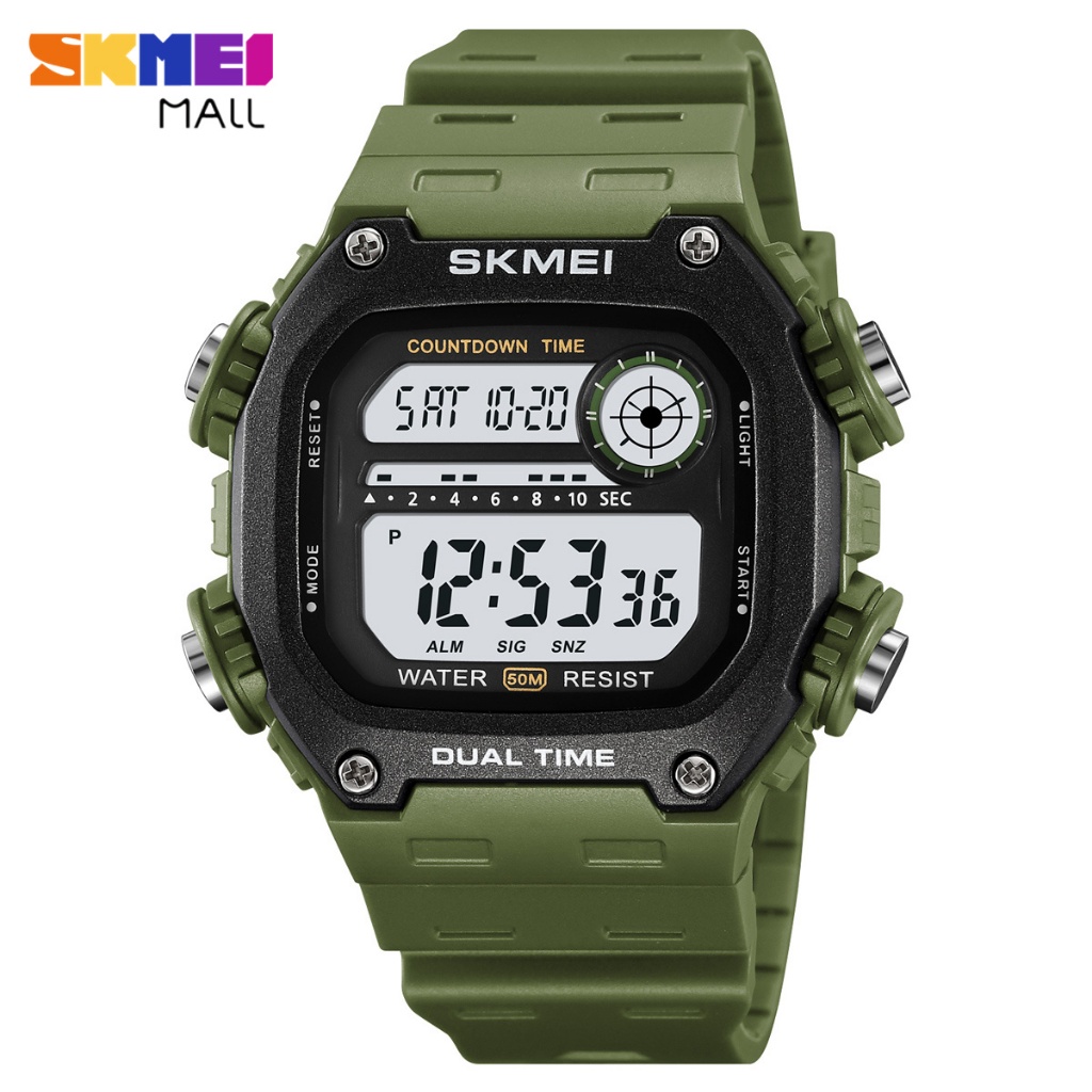 Skmei 2126 นาฬิกาข้อมือสปอร์ต สายซิลิโคน กันน้ํา 50 เมตร สําหรับผู้ชาย