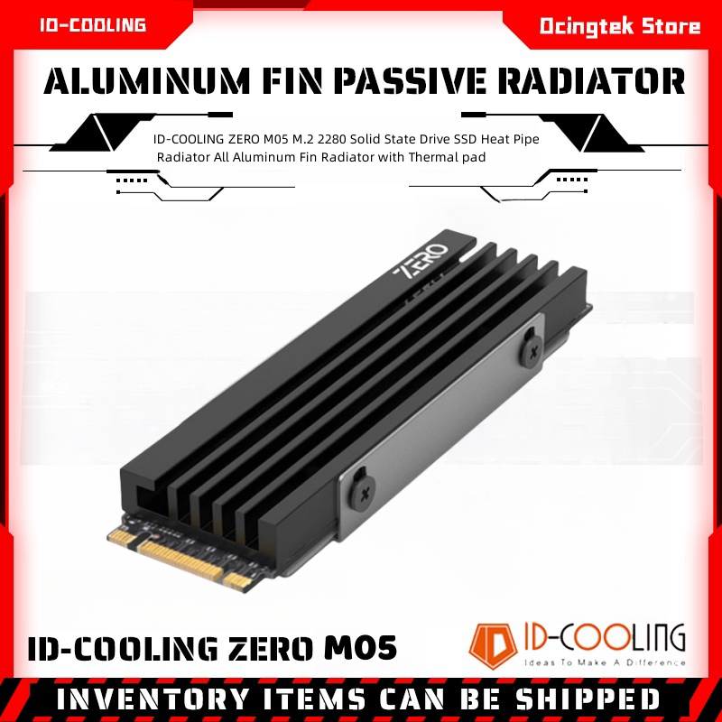 Id-cooling ZERO M05 ปะเก็นฮีทซิงค์ SSD M.2 2280 อลูมิเนียมอัลลอย พร้อมแผ่นระบายความร้อน