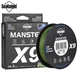 Seaknight X9 9 Strands สายตกปลาถัก Original 150 M/ 300 M/ 500 M UV-proof เคลือบ 9 สาน Smooth Multifilament PE Line น้ําเค็ม Super Strong Sea สายตกปลา 17-80LB