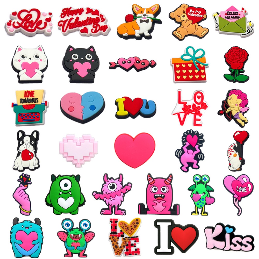 เครื่องประดับรองเท้าแบบหัวใจรักสำหรับวันวาเลนไทน์ เหมาะทำของขวัญให้เพื่อน