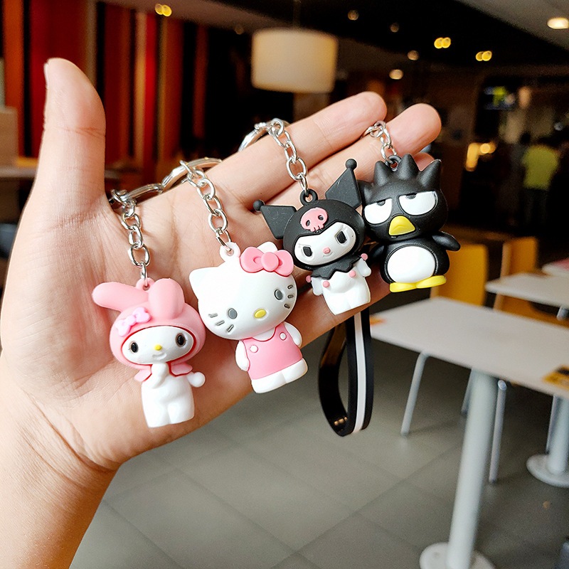 Sanrio พวงกุญแจ จี้ตุ๊กตาการ์ตูนสุนัข Cinnamon Hello Kitty ขนาดเล็ก สําหรับห้อยกระเป๋า