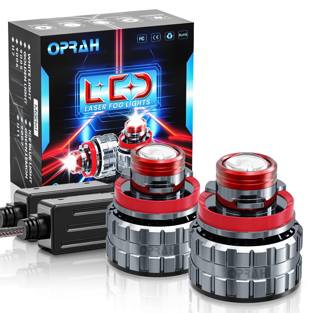 【1 คู่】ไฟตัดหมอกเลเซอร์ LED H7 H8 H11 HB3/9005 HB4/9006 สว่างมาก สําหรับรถยนต์
