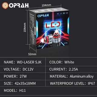【1 คู่】ไฟตัดหมอกเลเซอร์ LED H7 H8 H11 HB3/9005 HB4/9006 สว่างมาก สําหรับรถยนต์