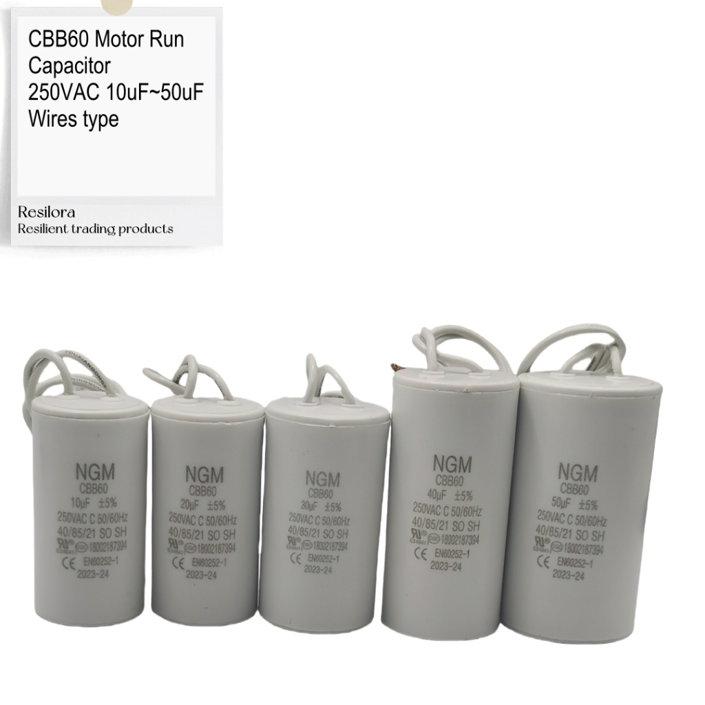 คาปาซิเตอร์ CBB60 capacitor 10~80uF 250V AC Motor Run Capacitor คาปาซิเตอร์รันมอเตอร์ สำหรับมอเตอร์ อากาศยัด เครื่องซักผ้าและปั๊มน้ำ