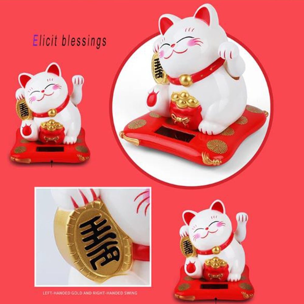 ตุ๊กตาแมวกวักนําโชคน่ารัก สไตล์จีน สําหรับตกแต่งบ้าน ออฟฟิศ - รูปที่ 2