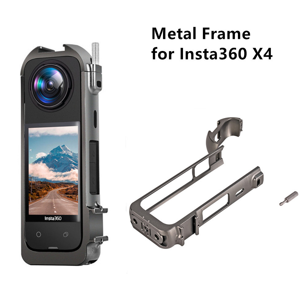 เคสกรอบโลหะ พร้อมที่เสียบแฟลช สําหรับกล้องแอคชั่น Insta360 X4 Insta 360 X4