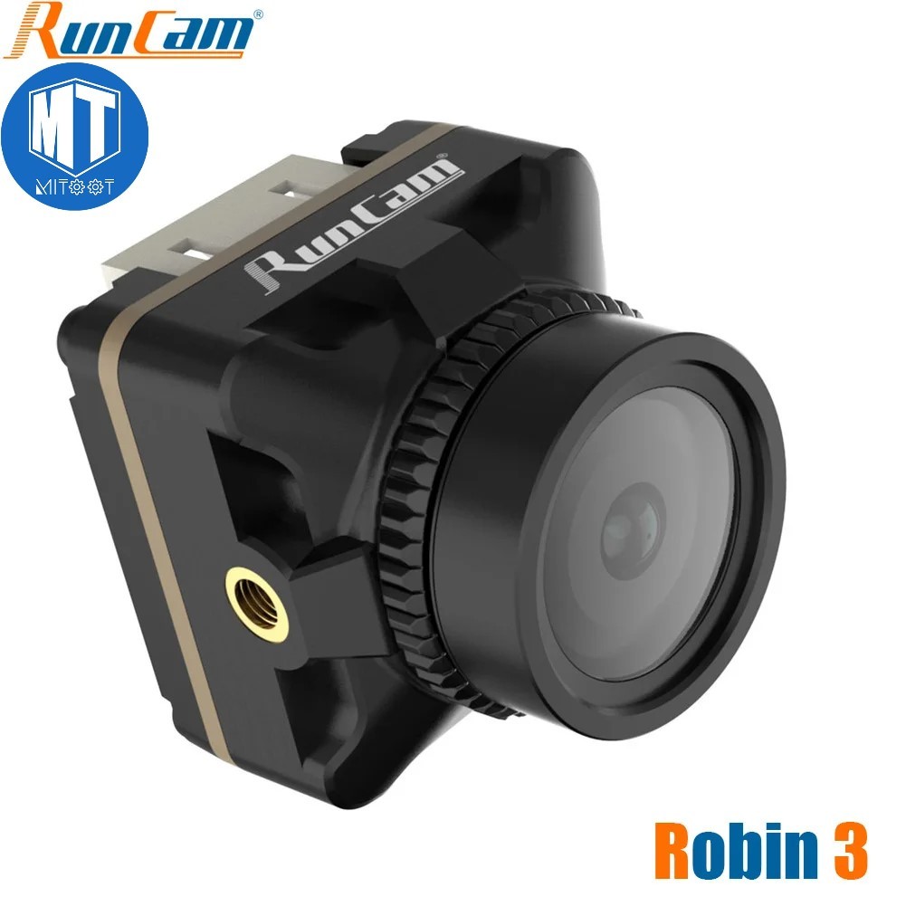 กล้อง RunCam Robin 3 1200TVL FPV DC หน้าจอ 5-23V อัตราส่วน 4:3 5.3g 19*19*19 มม. สําหรับโมเดลเครื่องบินบังคับ FPV
