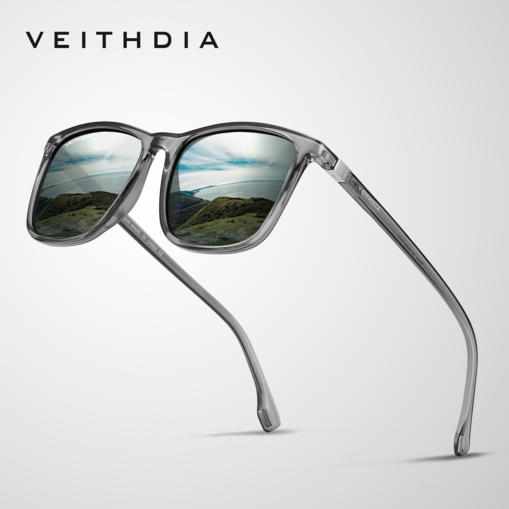 Veithdia แว่นตากันแดด เลนส์โพลาไรซ์ กรอบสี่เหลี่ยม ป้องกันรังสียูวี แฟชั่นสําหรับผู้ชาย และผู้หญิง 7521