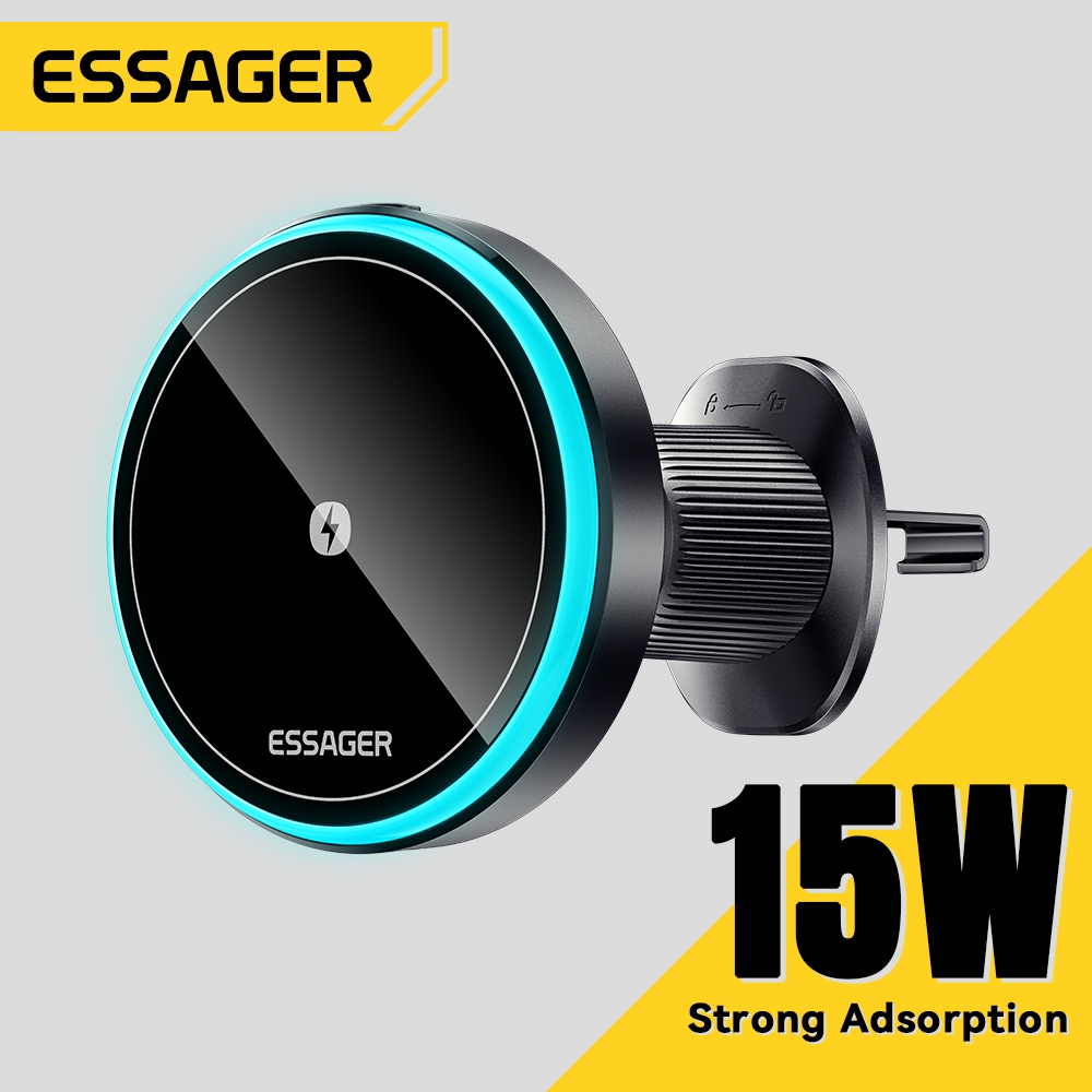 Essager ที่ชาร์จแม่เหล็กไร้สาย 15W แบบชาร์จเร็ว สําหรับรถยนต์