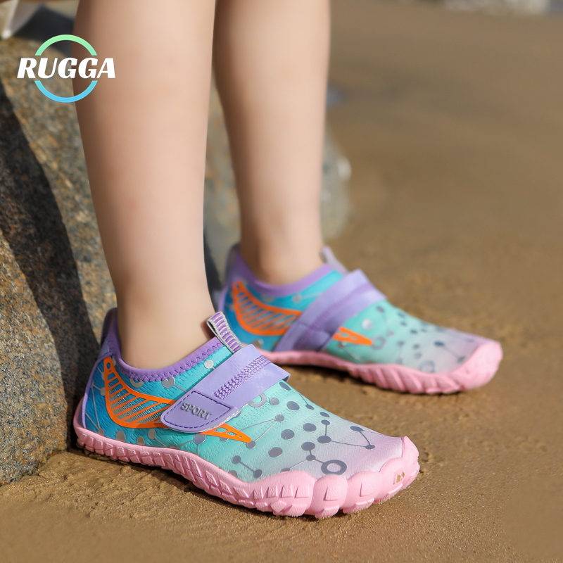 RUGGA 2024 original ใหม่เด็ก Aqua น้ําชายหาดว่ายน้ํา surf รองเท้าสําหรับชายหญิงยาง Anti slip แห้งเร็