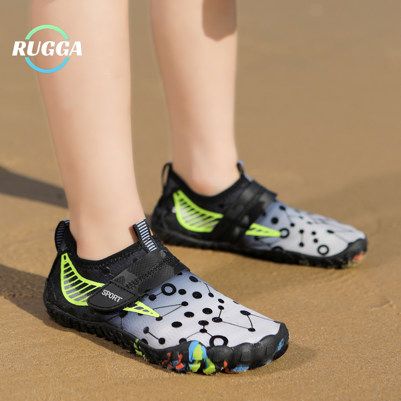 RUGGA 2024 ต้นฉบับใหม่ unisex เด็ก Aqua น้ําชายหาดว่ายน้ํา surf รองเท้าสําหรับชายหญิงยาง Anti slip แ