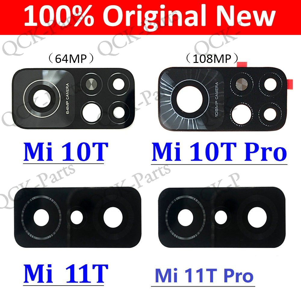 เลนส์กระจกกล้องด้านหลัง พร้อมกาว สําหรับ Xiaomi Mi 10T Pro Mi 11T Pro Mi 9T Pro