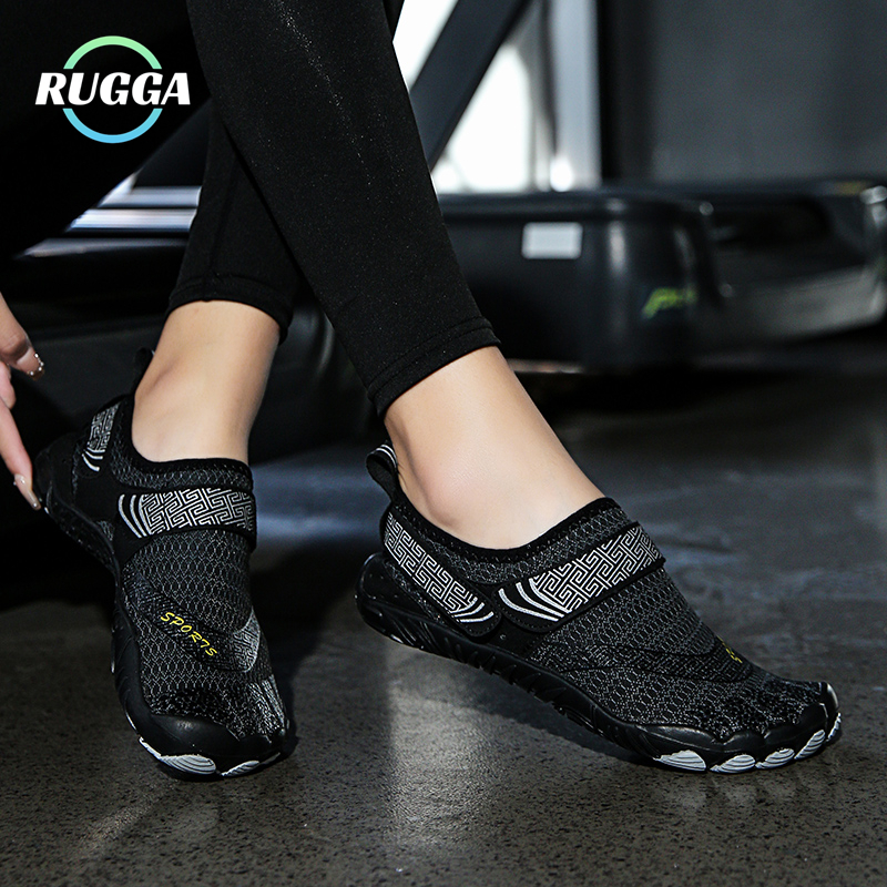 RUGGA Aqua รองเท้าผู้ชายผู้หญิงคู่รองเท้าน้ําชายหาด Anti Slip ตกปลาว่ายน้ําดําน้ํายางรองเท้าออกกําลั