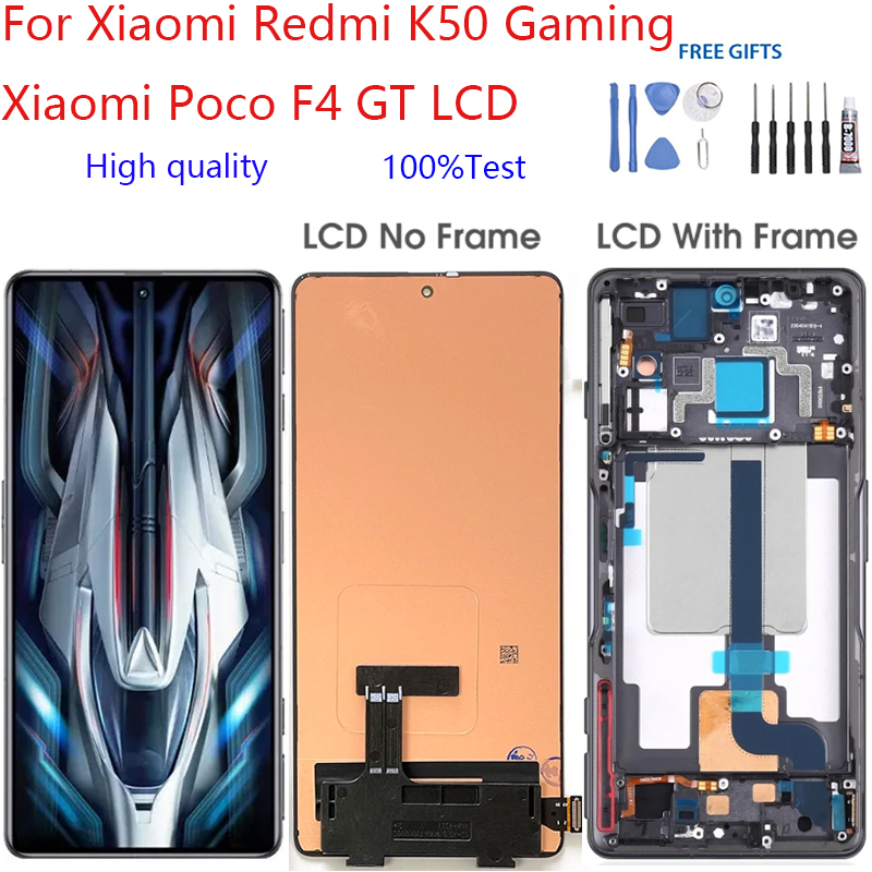 แผงหน้าจอสัมผัสดิจิทัล LCD พร้อมกรอบ สําหรับ Xiaomi Redmi K50 Gaming Xiaomi Poco F4 GT