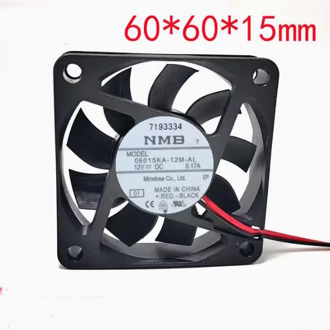 06015KA-12M-AL NMB 6015 12V 0.17 A 2406KL-04W-B49 6CM พัดลมระบายความร้อน