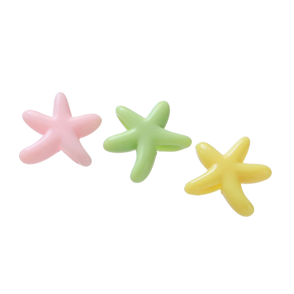 St. kunkka 20-50 ชิ้นอะคริลิคสีทึบปลาดาวลูกปัดสีสัน Ocean Charm ปลาดาวลูกปัดสําหรับ DIY Beading สร้อยข้อมือสร้อยคอต่างหูทํา - รูปที่ 5