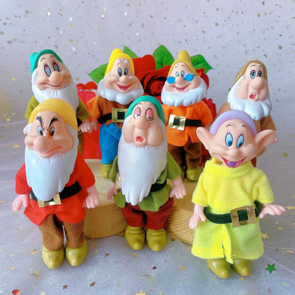 โมเดลฟิกเกอร์ PVC อนิเมะ Snow White and the Seven Dwarfs Troll Elf Q Version ขนาด 11 ซม. 7 ชิ้น ต่อชุด