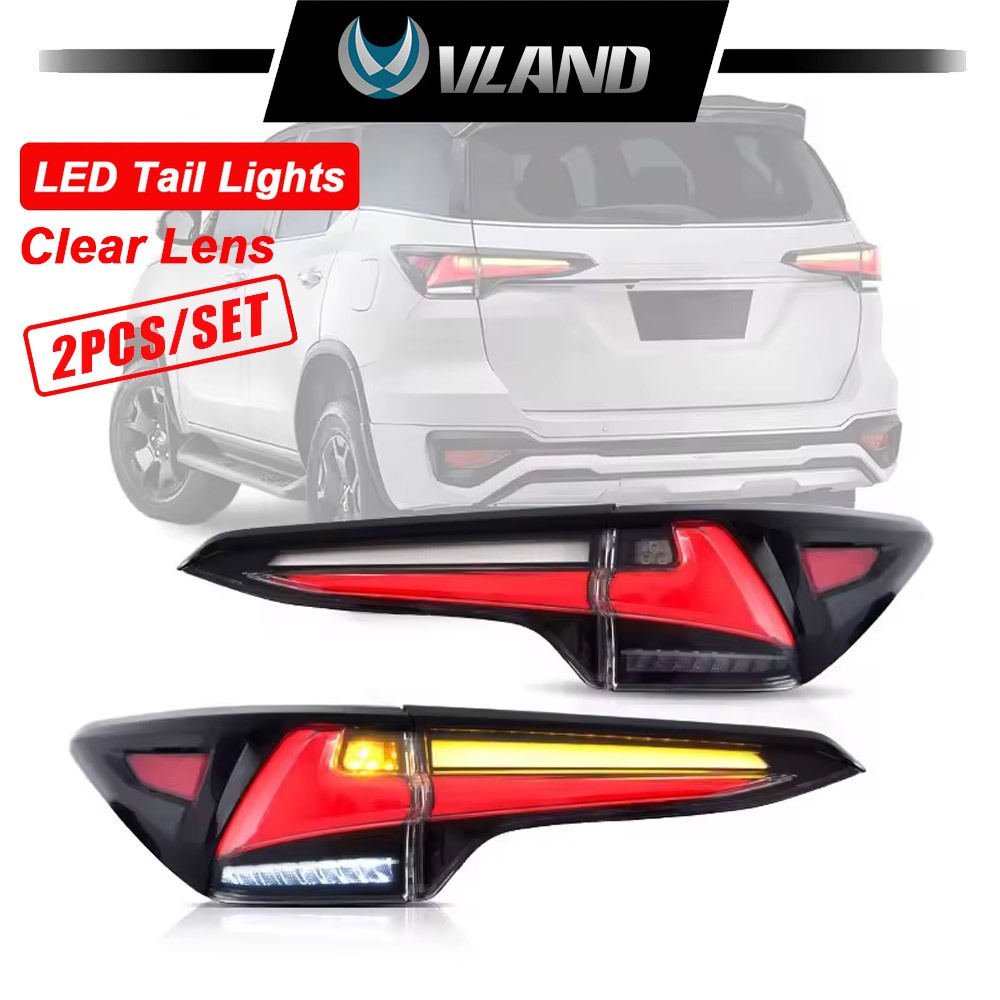 Vland ไฟท้ายรถยนต์ LED 2th Gen SW4 2016-2023 สําหรับ Toyota Fortuner