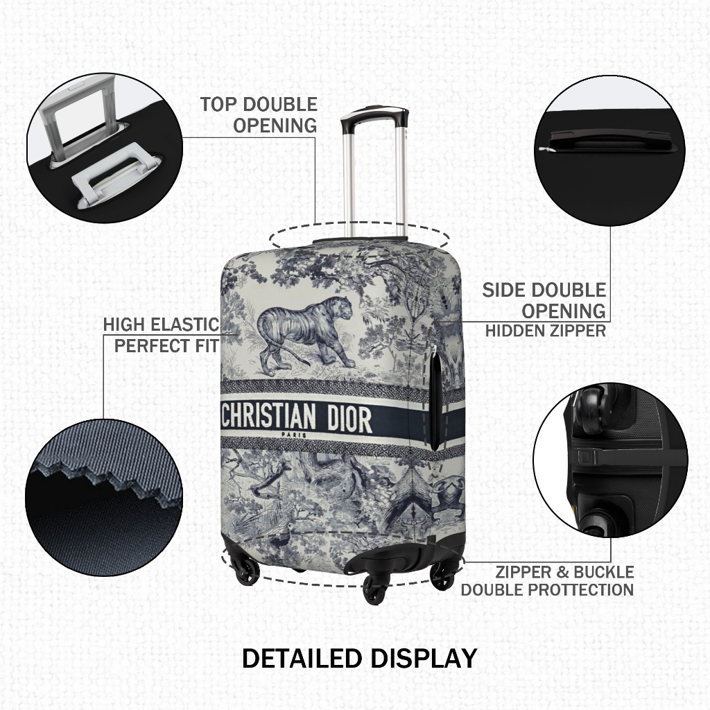 ผ้าคลุมกระเป๋าเดินทาง Fashion ผ้าสแปนเด็กซ์ แบบยืดหยุ่น ยืดหยุ่น Luggage Cover 18 20 22 24 26 28 30 32 นิ้ว