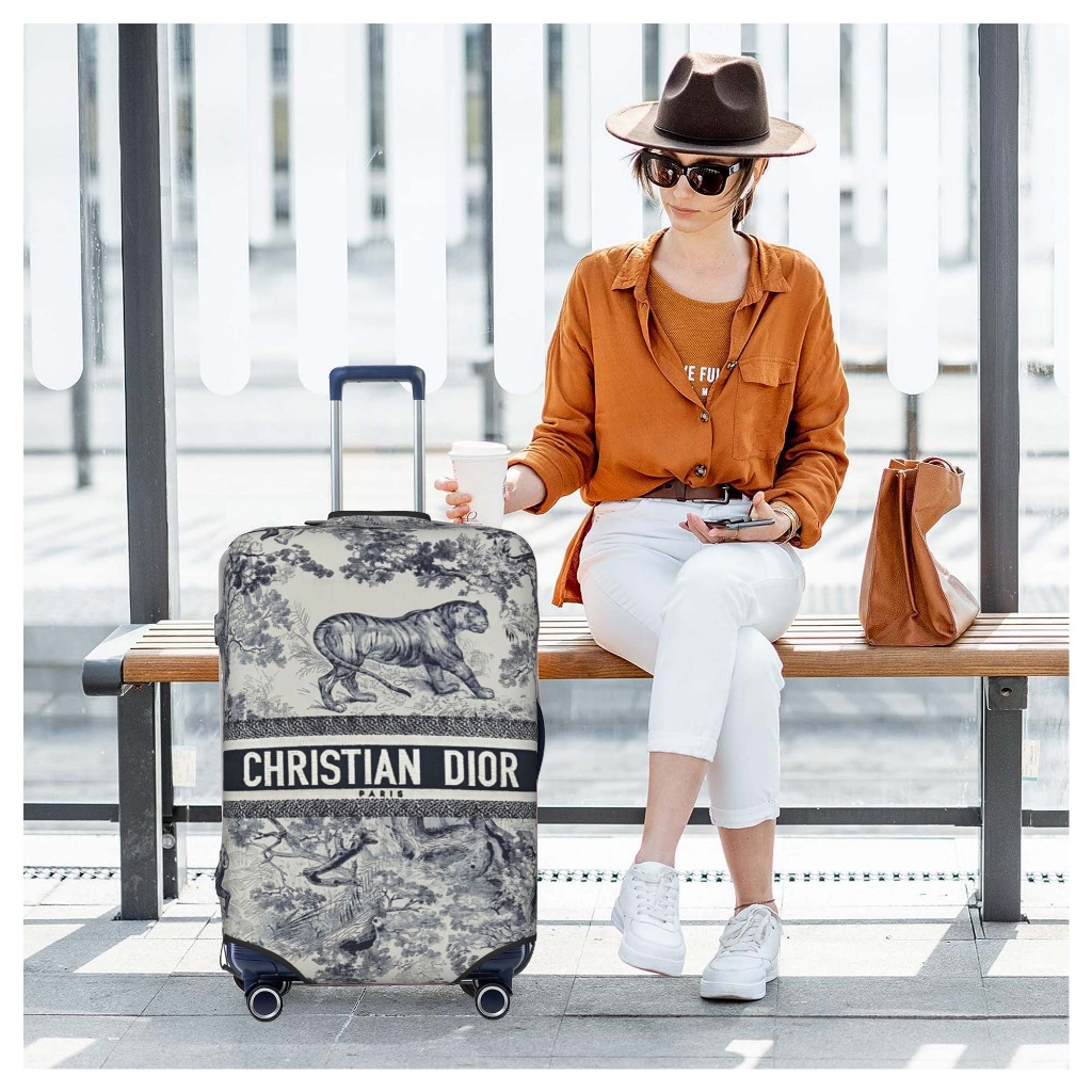 ผ้าคลุมกระเป๋าเดินทาง Fashion ผ้าสแปนเด็กซ์ แบบยืดหยุ่น ยืดหยุ่น Luggage Cover 18 20 22 24 26 28 30 32 นิ้ว