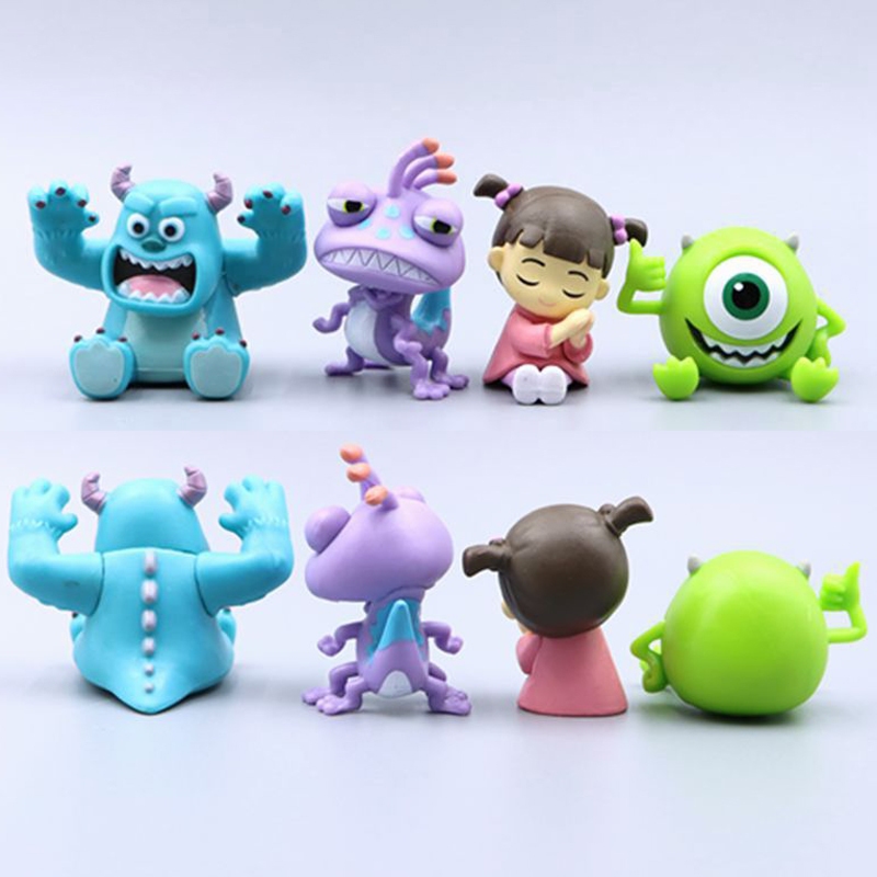 ฟิกเกอร์อนิเมะ Monsters University James P. ขนาด 3-5 ซม. 4 ชิ้น ต่อชุด โมเดลฟิกเกอร์ PVC รูป Sullivan Mike Wazowski Randall Boggs Q Version ของเล่นสําหรับเด็ก