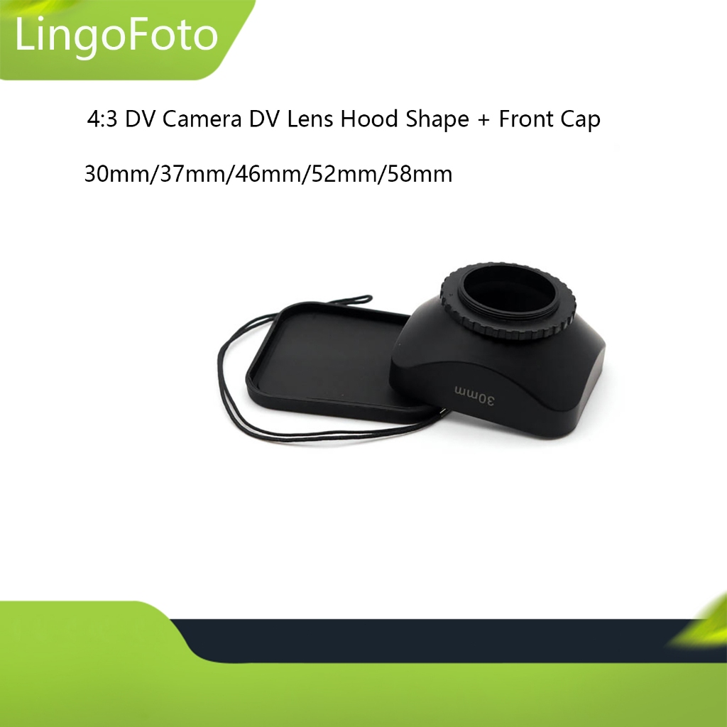 30/37/46/52/58 มม.4:3 DV กล้องเลนส์ Hood สกรู Mount DV เลนส์ Hood รูปร่าง + ฝาครอบด้านหน้า
