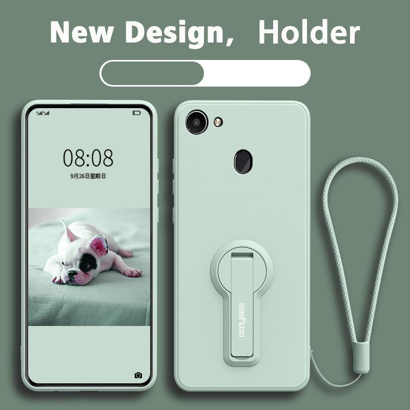 FOR เคส ปลอก OPPO F5 OPPO F7 เคสโทรศัพท์ softcase Liquid ซิลิโคน Protector กันกระแทกเรียบกันชนออกแบบใหม่360 ° พร้อมผู้ถือ ytxzzj01