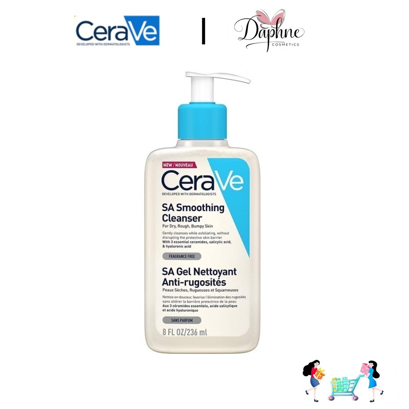 [จัดส่งที่รวดเร็ว] Cerave SA Smoothing Cleanser 236 มล. เซราวี สำหรับผิวหยาบกร้าน ไม่เรียบเนียน