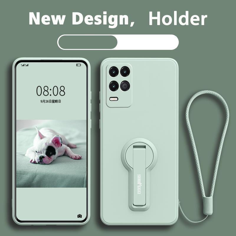 FOR เคส ปลอก realme 8 Pro realme 8 4g  realme 8 5g โทรศัพท์กรณี softcase ซิลิโคนเหลวป้องกันเรียบกันกระแทกกันชนปกการออกแบบใหม่360 ° กับผู้ถือ YTXZZJ01