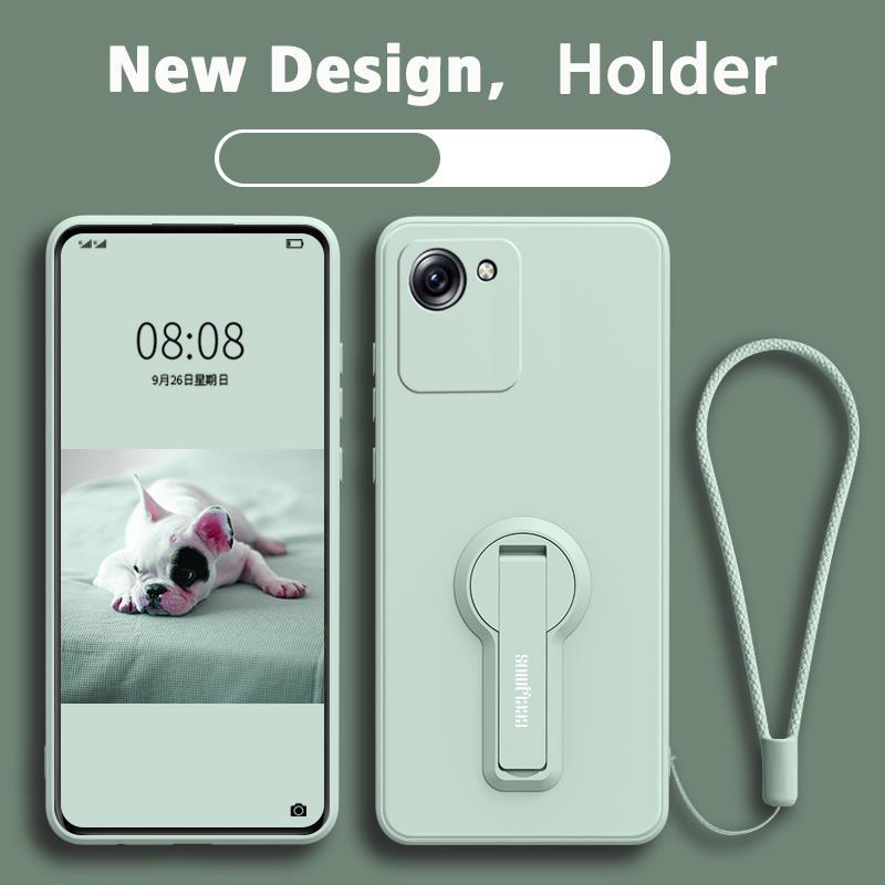 FOR เคส ปลอก realme C30s realme C30 2022 5g โทรศัพท์กรณี softcase ซิลิโคนเหลวป้องกันเรียบกันกระแทกกันชนปกการออกแบบใหม่360 ° กับผู้ถือ ytxzzj01