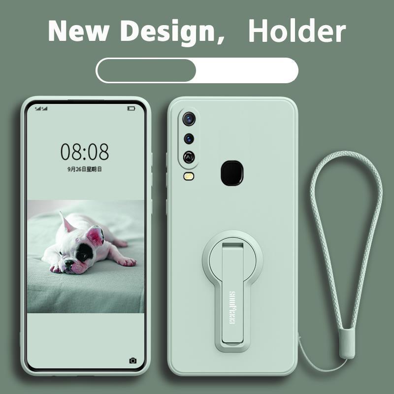 FOR เคส ปลอก VIVO Y12 VIVO Y15 VIVO Y17 VIVO Y19 VIVO Z1 Pro เคสโทรศัพท์ softcase Liquid ซิลิโคน Protector Smooth กันกระแทกกันชนออกแบบใหม่360พร้อมผู้ถือ YTXZZJ01