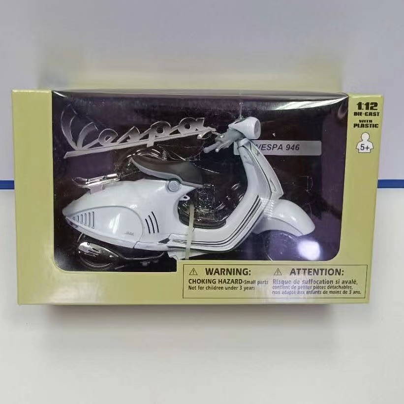 โมเดลรถจักรยานยนต์สกูตเตอร์ Newray 1:12 Vespa Primavera 150 Diecast Vespa