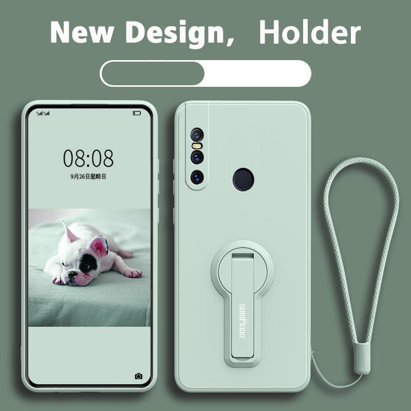 FOR เคส ปลอก VIVO V15 Pro VIVO V15 เคสโทรศัพท์ softcase Liquid ซิลิโคน Protector กันกระแทกกันกระแทกกันกระแทกการออกแบบใหม่360 ° พร้อมผู้ถือ YTXZZJ01