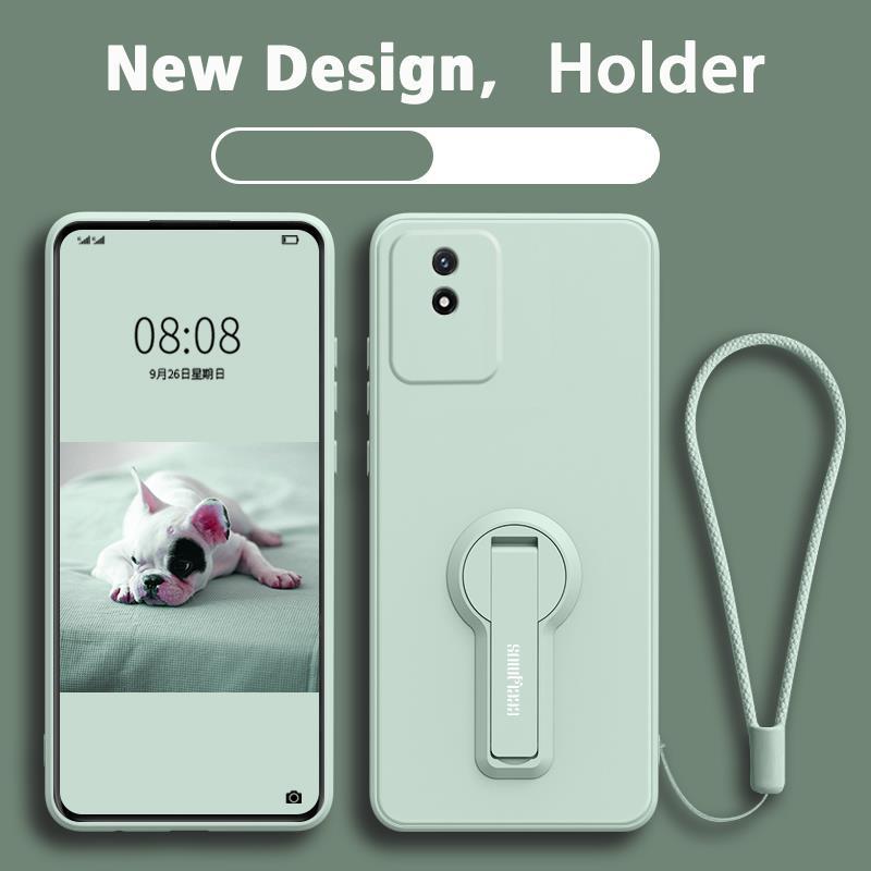 FOR เคส ปลอก VIVO Y02 5g 2022 VIVO y02t y02a โทรศัพท์กรณี softcase ซิลิโคนเหลวป้องกันเรียบกันกระแทกกันชนปกการออกแบบใหม่360 ° กับผู้ถือ ytxzzj01