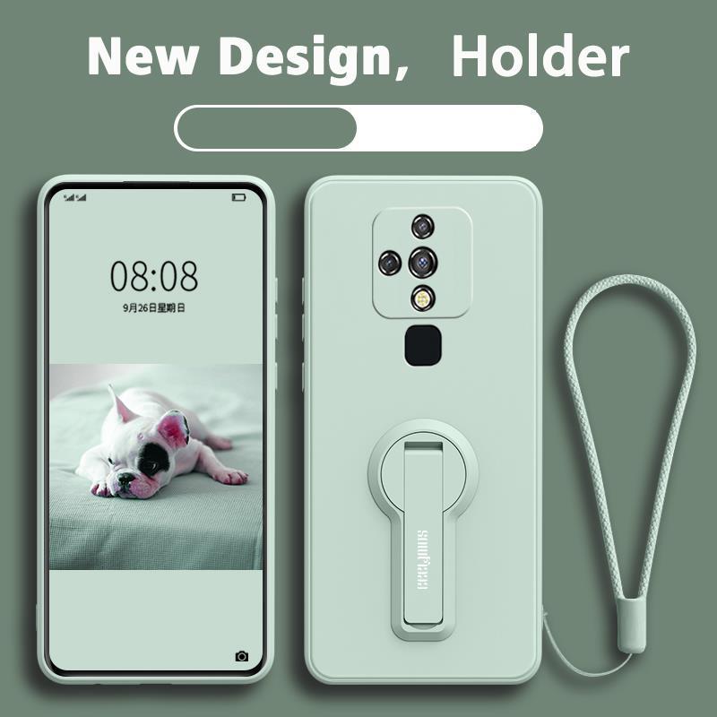 FOR เคส ปลอก tecno camon 16 โทรศัพท์กรณี softcase ซิลิโคนเหลวป้องกันเรียบกันกระแทกกันชนปกการออกแบบใหม่360 ° กับผู้ถือ ytxzzj01