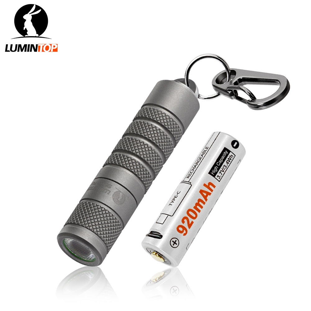 Lumintop Silver Fox ไทเทเนียมรุ่น 14500 ไฟฉาย LED 760 Lumens Longest Range 70 เมตรแม่เหล็กหาง E กลางแจ้งแบบพกพาพวงกุญแจไฟฉาย