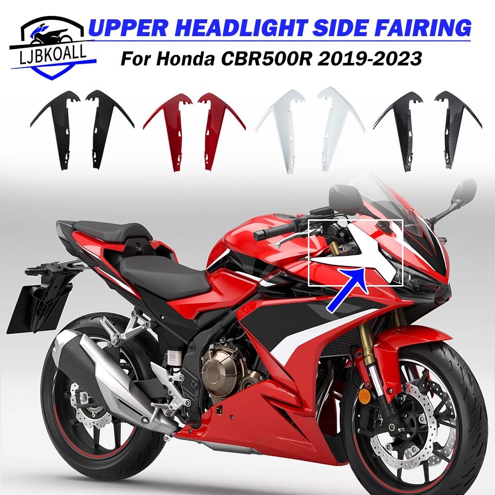 Ljbkoall CBR500R ฝาครอบแผงไฟหน้า ด้านบน ด้านข้าง สําหรับ HONDA CBR 500R 2023 2022 2021 2020 2019 ราคา ถูกที่สุด ดีลบีเคเค